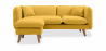 Buy Linen Upholstered Chaise Lounge - Scandinavian Style - Vriga Yellow 58759 in the Europe