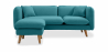 Buy Linen Upholstered Chaise Lounge - Scandinavian Style - Vriga Turquoise 58759 - in the EU