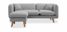 Buy Linen Upholstered Chaise Lounge - Scandinavian Style - Vriga Light grey 58759 - prices