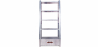 Buy Metal Shelf with Drawer - Aviator Style - 4 Shelves - Zlan Metallic light grey 48356 - in the EU