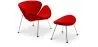 Designer Armchair with Footrest - Upholstered - Chunk image 9