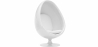 Buy Egg Design Armchair - Upholstered in Fabric - Eny White 13192 - prices