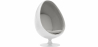 Buy Egg Design Armchair - Upholstered in Fabric - Eny Grey 13192 Home delivery