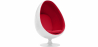 Buy Egg Design Armchair - Upholstered in Fabric - Eny Red 13192 at Privatefloor
