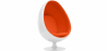 Buy Egg Design Armchair - Upholstered in Fabric - Eny Orange 13192 in the Europe