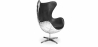 Buy Egg chair Aviator armchair premium leather Black 25628 - in the EU