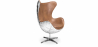Buy Egg chair Aviator armchair premium leather Brown 25628 - prices