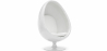 Buy Egg-shaped designer armchair - Faux leather upholstery - Eny White 13193 - prices