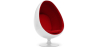 Buy Egg-shaped designer armchair - Faux leather upholstery - Eny Red 13193 Home delivery