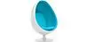 Egg-shaped designer armchair - Faux leather upholstery - Eny image 9