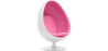 Buy Egg-shaped designer armchair - Faux leather upholstery - Eny Pink 13193 in the Europe