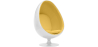 Buy Egg-shaped designer armchair - Faux leather upholstery - Eny Pastel yellow 13193 - prices