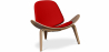 Buy Design Armchair - Scandinavian Armchair - Upholstered in Leather - Lucy Red 99916776 in the Europe