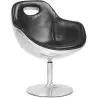 Buy Tulip Aviator Armchair - Premium Leather Black 25623