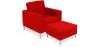Designer Armchair with Footrest - Upholstered in Cashmere - Konel image 9