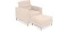 Designer Armchair with Footrest - Upholstered in Cashmere - Konel image 9