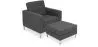 Designer Armchair with Footrest - Upholstered in Cashmere - Konel image 9