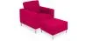 Designer Armchair with Footrest - Upholstered in Cashmere - Konel image 9