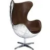 Buy Cocoon Chair Aviator Armchair - Microfiber Aged Leather Effect Brown 25627