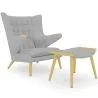 Armchair with Footrest - Upholstered - Grizzly image 9