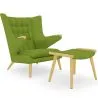 Armchair with Footrest - Upholstered - Grizzly image 9