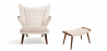 Buy Grizzly Armchair with Matching Ottoman - Cashmere Ivory 16766 home delivery