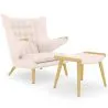 Armchair with Footrest - Upholstered - Grizzly image 9