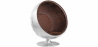 Buy Ball Design Armchair - Aviator Style - Upholstered - Baller Brown 26718 - in the EU