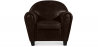 Buy Armchair with Armrests - Upholstered in Leather - Club Chocolate 54287 at Privatefloor