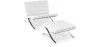 Designer Armchair with Footrest - Upholstered in Faux Leather - Town image 9