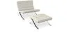 Designer Armchair with Footrest - Upholstered in Faux Leather - Town image 9
