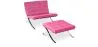 Designer Armchair with Footrest - Upholstered in Faux Leather - Town image 9