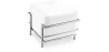 Buy  Square Footrest - Upholstered in Faux Leather - Kart White 55762 Home delivery
