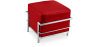 Buy  Square Footrest - Upholstered in Faux Leather - Kart Red 55762 at Privatefloor