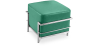 Buy  Square Footrest - Upholstered in Faux Leather - Kart Turquoise 55762 in the Europe