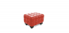 Buy  Padded Designer Footrest - Upholstered in Leather - Nubus Red 23370 in the Europe