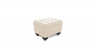 Buy  Padded Designer Footrest - Upholstered in Leather - Nubus Ivory 23370 with a guarantee