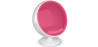 Buy Design Ball Armchair - Upholstered in Fabric - Batton Pink 16498 with a guarantee