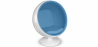 Buy Design Ball Armchair - Upholstered in Fabric - Batton Light blue 16498 - prices