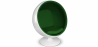 Buy Design Ball Armchair - Upholstered in Fabric - Batton Dark green 16498 - in the EU