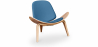 Buy Scandinavian design Boho Bali CW07 Lounge Chair - Faux Leather Dark blue 16774 at Privatefloor