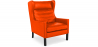 Buy Armchair with Armrests - Retro Style - Upholstered in Leather - Michal Orange 50102 - in the EU