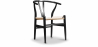 Buy Dining Chair Scandinavian Design Wooden Cord Seat - Wish Black 99916432 - in the EU