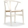 Buy Dining Chair Scandinavian Design Wooden Cord Seat - Wish White 99916432
