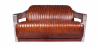 Buy Design Sofa Churchill Lounge 2 places Leather & Stainless Steel Vintage brown 48369 - in the EU