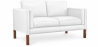 Buy Design Sofa Michael (2 seats) - Faux Leather White 13921 at Privatefloor
