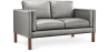 Buy Design Sofa Michael (2 seats) - Faux Leather Grey 13921 with a guarantee