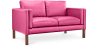 Buy Polyurethane Leather Upholstered Sofa - 2 Seater - Mordecai Pink 13921 - prices