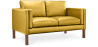 Buy Design Sofa Michael (2 seats) - Faux Leather Pastel yellow 13921 Home delivery