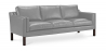Buy Design Sofa Benzion (3 seats)  - Faux Leather Light grey 13927 Home delivery